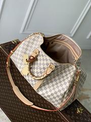 LV Keepall Bandouliere 45 Damier Azur/Olympus Blue/White N40909 - 45x27x20cm - 5