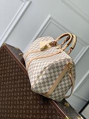 LV Keepall Bandouliere 45 Damier Azur/Olympus Blue/White N40909 - 45x27x20cm - 2