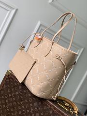 LV Neverfull MM Monogram Empreinte Hazelnut Couture M29486 - 31x28x14cm - 5