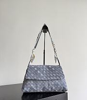 Bottega Veneta Giorno in Cloudy Indigo/Gravel - 33x19x8cm - 1