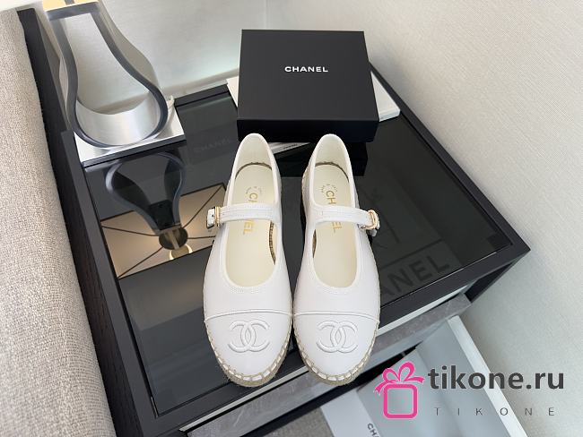 Chanel Mary Janes Lambskin White G47256 - 1