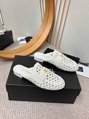 Chanel Mules Lambskin White G47122 - 4