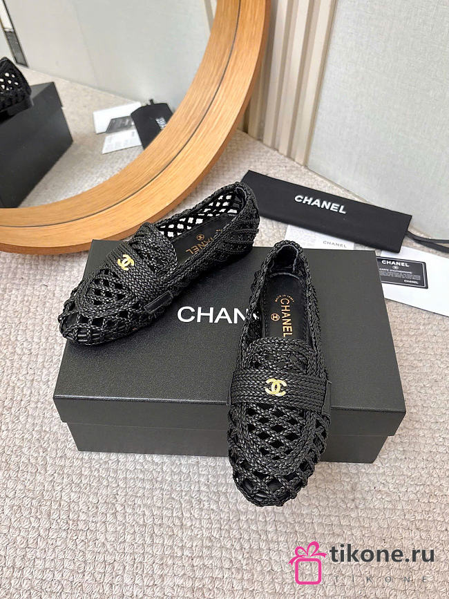 Chanel Moccasins Lambskin Black G47049 - 1