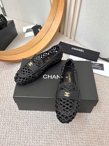 Chanel Moccasins Lambskin Black G47049