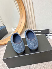 Chanel Ballet Flats Washed Denim Blue G26250 - 6