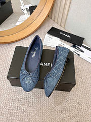 Chanel Ballet Flats Washed Denim Blue G26250 - 3