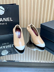 Chanel Pumps Lambskin Light Khaki & Ivory 85mm G47191 - 6