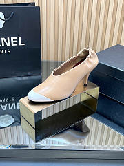 Chanel Pumps Lambskin Light Khaki & Ivory 85mm G47191 - 5