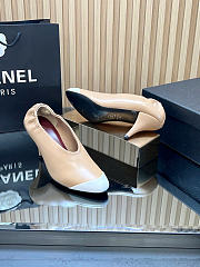 Chanel Pumps Lambskin Light Khaki & Ivory 85mm G47191 - 3