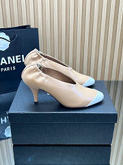 Chanel Pumps Lambskin Light Khaki & Ivory 85mm G47191 - 2