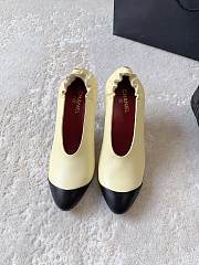 Chanel Pumps Lambskin Light Beige & Black 85mm G47191 - 1