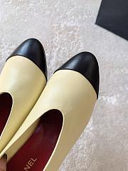 Chanel Pumps Lambskin Light Beige & Black 85mm G47191 - 3
