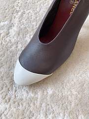 Chanel Pumps Lambskin Dark Brown & White 85mm G47191 - 4