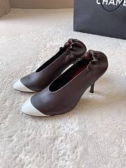 Chanel Pumps Lambskin Dark Brown & White 85mm G47191 - 2