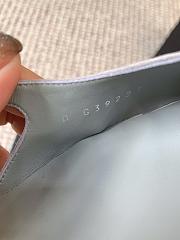 Chanel Slingbacks Suede Goatskin & Grosgrain Gray, Silver & Black 20mm - 2