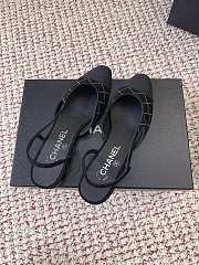Chanel Slingbacks Suede Goatskin & Grosgrain Black 20mm - 5