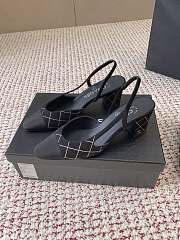 Chanel Slingbacks Suede Goatskin & Grosgrain Black 65mm - 4