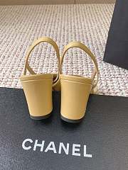 Chanel Slingbacks Goatskin & Grosgrain Beige & Black 65mm G31318 - 5