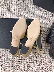 Chanel Slingbacks Goatskin & Grosgrain Beige & Black 65mm G31318 - 4
