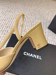 Chanel Slingbacks Goatskin & Grosgrain Beige & Black 65mm G31318 - 3