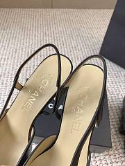 Chanel Slingbacks Goatskin & Grosgrain Black 65mm G31318 - 6