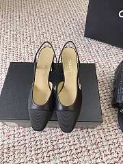 Chanel Slingbacks Goatskin & Grosgrain Black 65mm G31318 - 5
