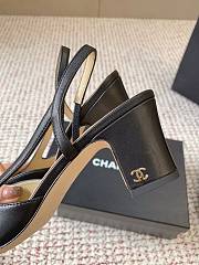 Chanel Slingbacks Goatskin & Grosgrain Black 65mm G31318 - 3