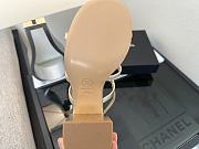 Chanel Sandals Laminated Lambskin Light Gold 95mm G46964 - 4