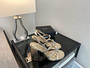 Chanel Sandals Laminated Lambskin Light Gold 95mm G46964 - 3