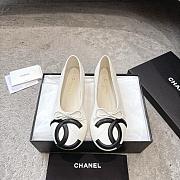 Chanel Ballet Flats Lambskin White & Black G47163 - 1