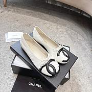 Chanel Ballet Flats Lambskin White & Black G47163 - 2
