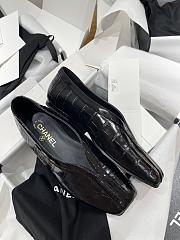Chanel Ballet Flats Crocodile Embossed Calfskin & Patent Calfskin Black G47182 - 6