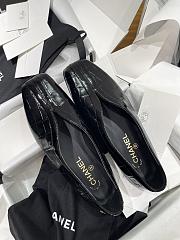 Chanel Ballet Flats Crocodile Embossed Calfskin & Patent Calfskin Black G47182 - 3