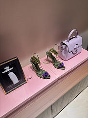 YSL Mon Cheri Sandals In Suede And Rhinestones Yellow, Purple & Light Topaz - 4