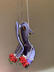 YSL Mon Cheri Sandals In Suede And Rhinestones Lilas, Red & Light Topaz - 5