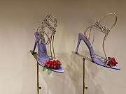 YSL Mon Cheri Sandals In Suede And Rhinestones Lilas, Red & Light Topaz - 4