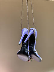 YSL Mon Cheri Sandals In Suede And Rhinestones Lilas, Red & Light Topaz - 3