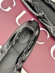 Gucci Prima Ballet Flat In Black Leather 875322 - 2