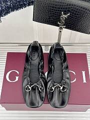 Gucci Prima Ballet Flat In Black Leather 875322 - 3
