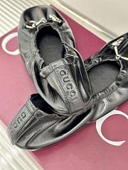 Gucci Prima Ballet Flat In Black Leather 875322 - 4