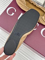 Gucci Prima Ballet Flat In Brown Leather 875323 - 3