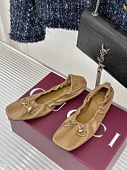 Gucci Prima Ballet Flat In Brown Leather 875323 - 6