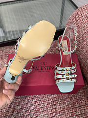 VLTN Rockstud Kidskin Sandal Azure 100mm - 6
