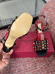 VLTN Rockstud Kidskin Sandal Black 100mm - 5