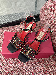 VLTN Rockstud Kidskin Sandal Black 100mm - 4