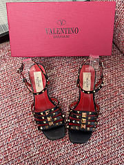 VLTN Rockstud Kidskin Sandal Black 100mm - 2