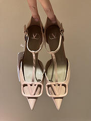 VLTN VLogo Signature D'Orsay Patent Leather Pumps Rose Cannelle 65mm - 2
