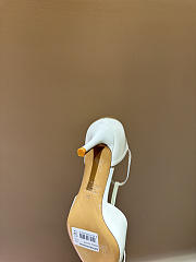 VLTN VLogo Signature D'Orsay Patent Leather Pumps White 65mm - 3