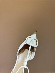 VLTN VLogo Signature D'Orsay Patent Leather Pumps White 65mm - 2