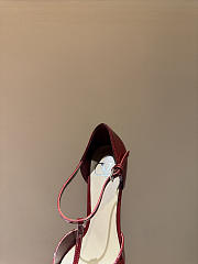 VLTN VLogo Signature D'Orsay Patent Leather Pumps Burgundy 65mm - 3